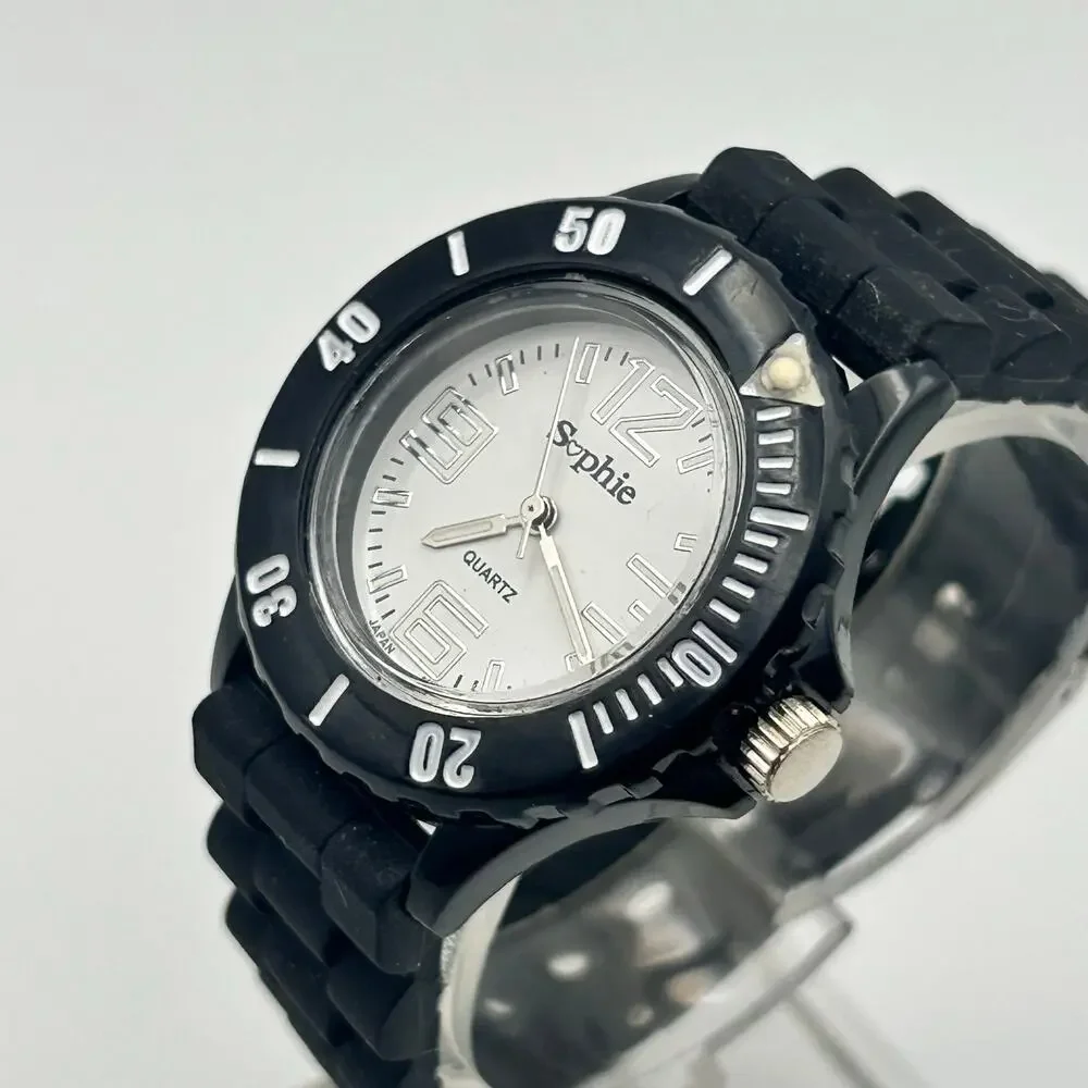 Sophie White Dial Women’s Quartz Watch, Black 35mm Working